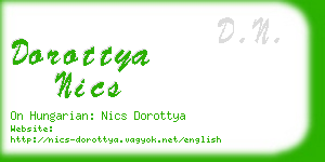 dorottya nics business card